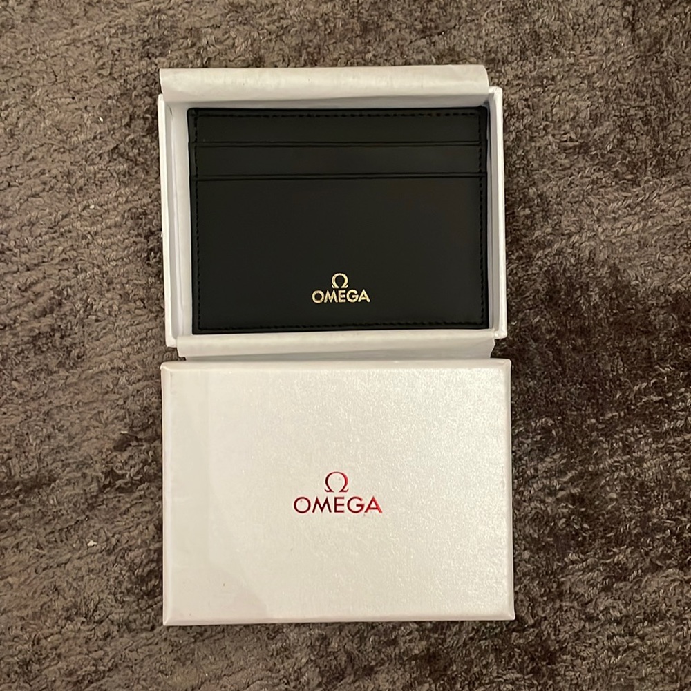 OMEGA Black Card Holder